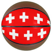Volledig Basketball met vlag van Zwitserland Basketbal (Voorkant)