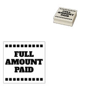 "VOLLEDIG BETAALBEDRAG" Rubberstempel (Gestempeld)