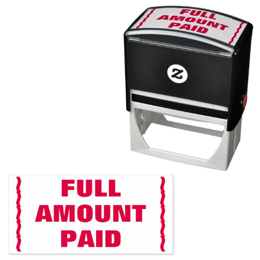 "VOLLEDIG BETAALBEDRAG" Rubberstempel Zelfinktende Stempel (In situ)