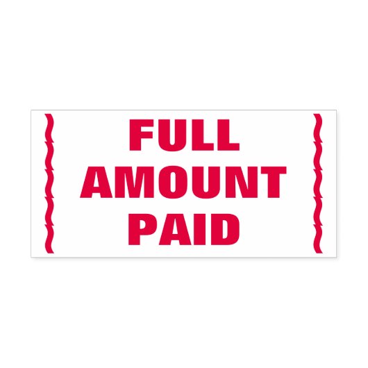 "VOLLEDIG BETAALBEDRAG" Rubberstempel Zelfinktende Stempel (Design)