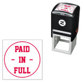 "VOLLEDIG BETAALD" binnen een cirkeloverzicht Zelfinktende Stempel (In situ)