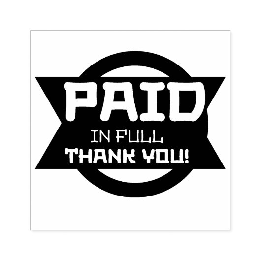 VOLLEDIG BETAALD DANK U RUBBERSTEMPEL (Afrduk)