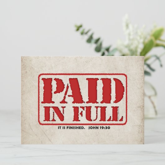 Volledig betaald kaart (Staand voorkant)