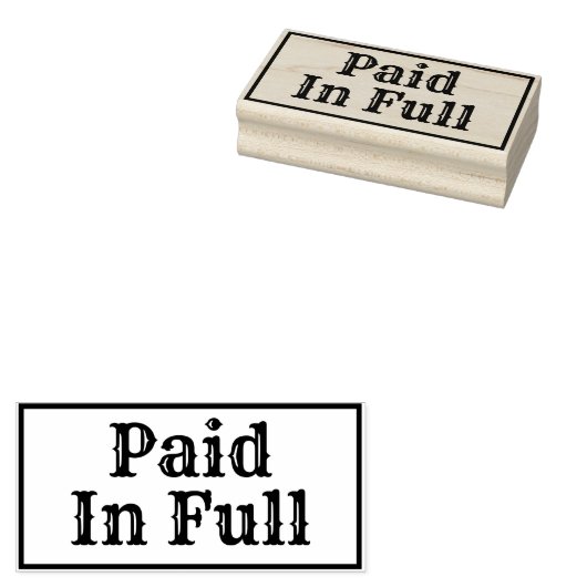 Volledig betaald. rubberstempel (Gestempeld)