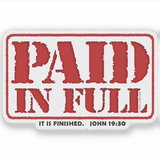 Volledig betaald sticker (Voorkant)