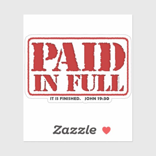 Volledig betaald sticker (Vel)