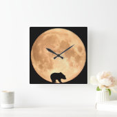 Volledig bewegend Beer Vierkante Klok (Huis)