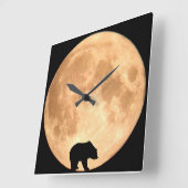 Volledig bewegend Beer Vierkante Klok (Hoek)