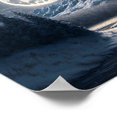 Volledig bewegend sneeuwlandschap poster (Hoek)