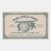 Volledig bewerkbaar  Apple Cider Label (Voorkant)