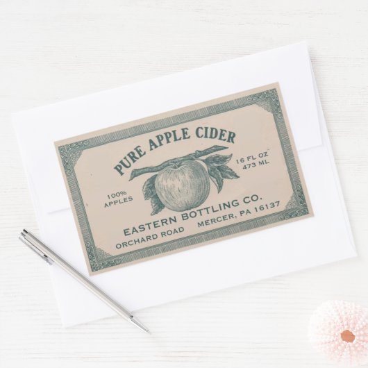 Volledig bewerkbaar  Apple Cider Label (Envelop)