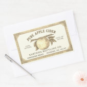 Volledig bewerkbaar  Golden Apple Cider Label (Envelop)