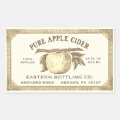 Volledig bewerkbaar  Golden Apple Cider Label (Voorkant)