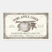 Volledig bewerkbare Apple Cider Label Grunge (Voorkant)