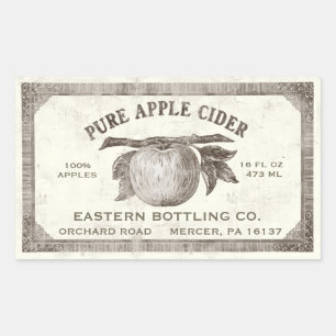Volledig bewerkbare  Apple Cider Label Grunge