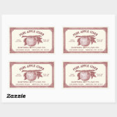 Volledig bewerkbare  Apple Cider Label Red (Vel)