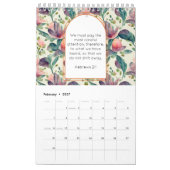 Volledig bewerkbare bijbelcitaten  bloempatroon kalender (Feb 2027)