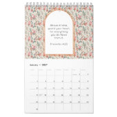 Volledig bewerkbare bijbelcitaten  bloempatroon kalender (Jan 2027)