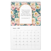 Volledig bewerkbare bijbelcitaten  bloempatroon kalender (Mar 2027)