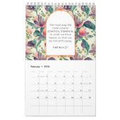 Volledig bewerkbare bijbelcitaten  bloempatroon kalender (Feb 2026)