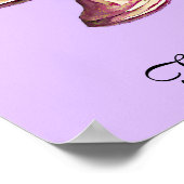 Volledig bewerkbare bruidstaarten poster (Hoek)