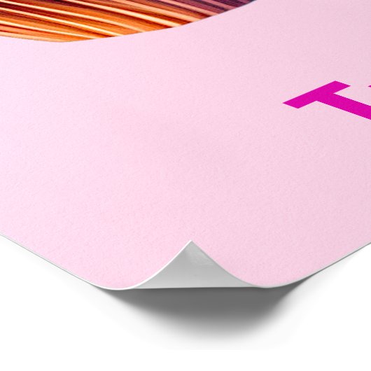 Volledig bewerkbare Cupcake Phrase & Cupcake Foto Poster (Hoek)