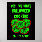 Volledig bewerkbare Halloween Cookies voor Cake St Poster (Voorkant)