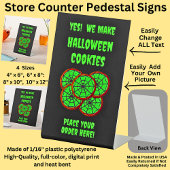 Volledig bewerkbare Halloween Cookies voor Cake St Reclamebord Met Voetstuk