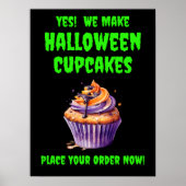 Volledig bewerkbare Halloween Cupcakes voor Cake S Poster (Voorkant)