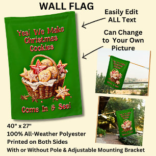 Volledig bewerkbare kerstkoekjes poster