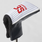 Volledig Bewerkbare Kleuren Baseball Jersey Strepe Golfheadcover (3/4 voorkant)