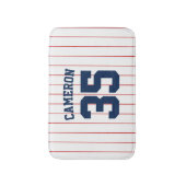 Volledig bewerkbare kleuren Baseball Jersey Stripe Badmat (Voorkant Verticaal)