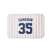 Volledig bewerkbare kleuren Baseball Jersey Stripe Badmat (Voorkant)