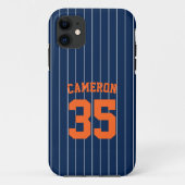 Volledig bewerkbare kleuren Baseball Jersey Stripe Case-Mate iPhone Case (Achterkant)