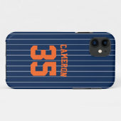 Volledig bewerkbare kleuren Baseball Jersey Stripe Case-Mate iPhone Case (Achterkant (horizontaal))