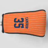 Volledig bewerkbare kleuren Baseball Jersey Stripe Golfheadcover (Voorkant)