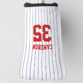 Volledig bewerkbare kleuren Baseball Jersey Stripe Golfheadcover (Draai 90)