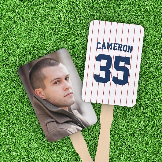 Volledig bewerkbare kleuren Baseball Jersey Stripe Handwaaier