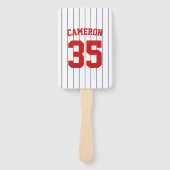 Volledig bewerkbare kleuren Baseball Jersey Stripe Handwaaier (Voorkant)