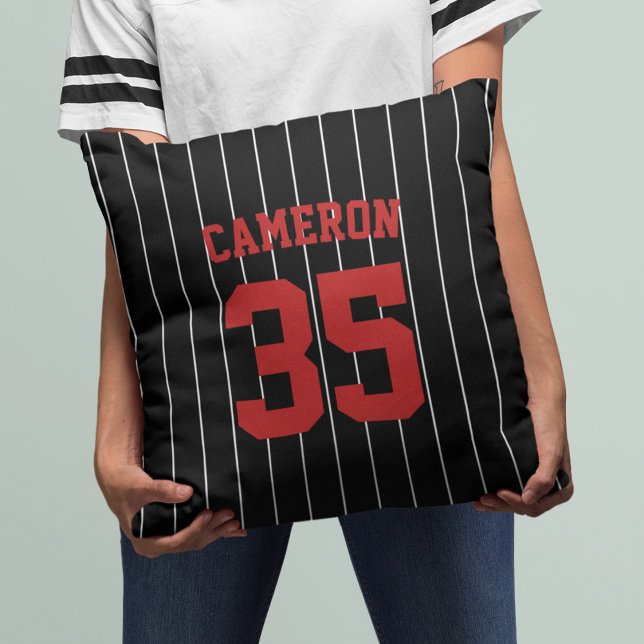 Volledig bewerkbare kleuren Baseball Jersey Stripe Kussen (Creator heeft geüpload)