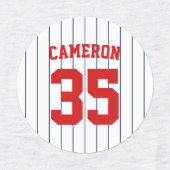 Volledig bewerkbare kleuren Baseball Jersey Stripe Labels (Design 1)