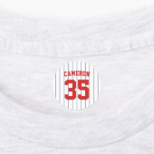 Volledig bewerkbare kleuren Baseball Jersey Stripe Labels (Aangebracht)