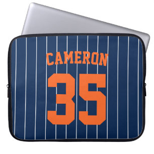 Volledig bewerkbare kleuren Baseball Jersey Stripe Laptop Sleeve