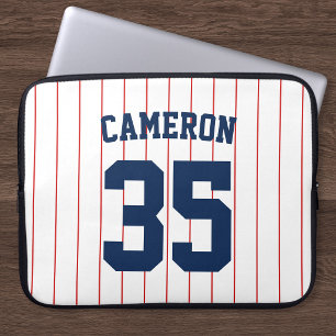 Volledig bewerkbare kleuren Baseball Jersey Stripe Laptop Sleeve