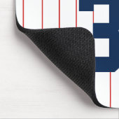 Volledig bewerkbare kleuren Baseball Jersey Stripe Muismat (Hoek)