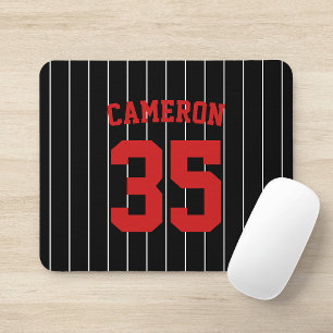 Volledig bewerkbare kleuren Baseball Jersey Stripe Muismat