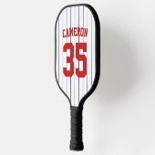 Volledig bewerkbare kleuren Baseball Jersey Stripe Pickleball Paddle (Links)