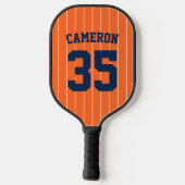 Volledig bewerkbare kleuren Baseball Jersey Stripe Pickleball Paddle (Achterkant)