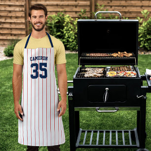 Volledig bewerkbare kleuren Baseball Jersey Stripe Schort