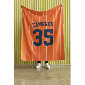 Volledig bewerkbare kleuren Baseball Jersey Stripe Sherpa Deken